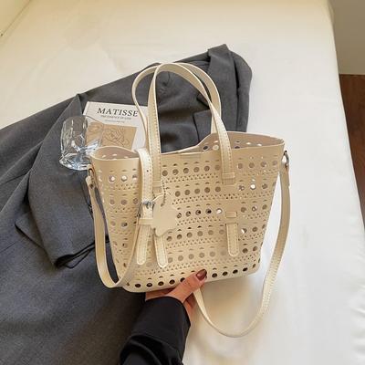 Panier à légumes creux design niche sac pour femme nouveau sac seau mode grande capacité sac bandoulière messenger cabas