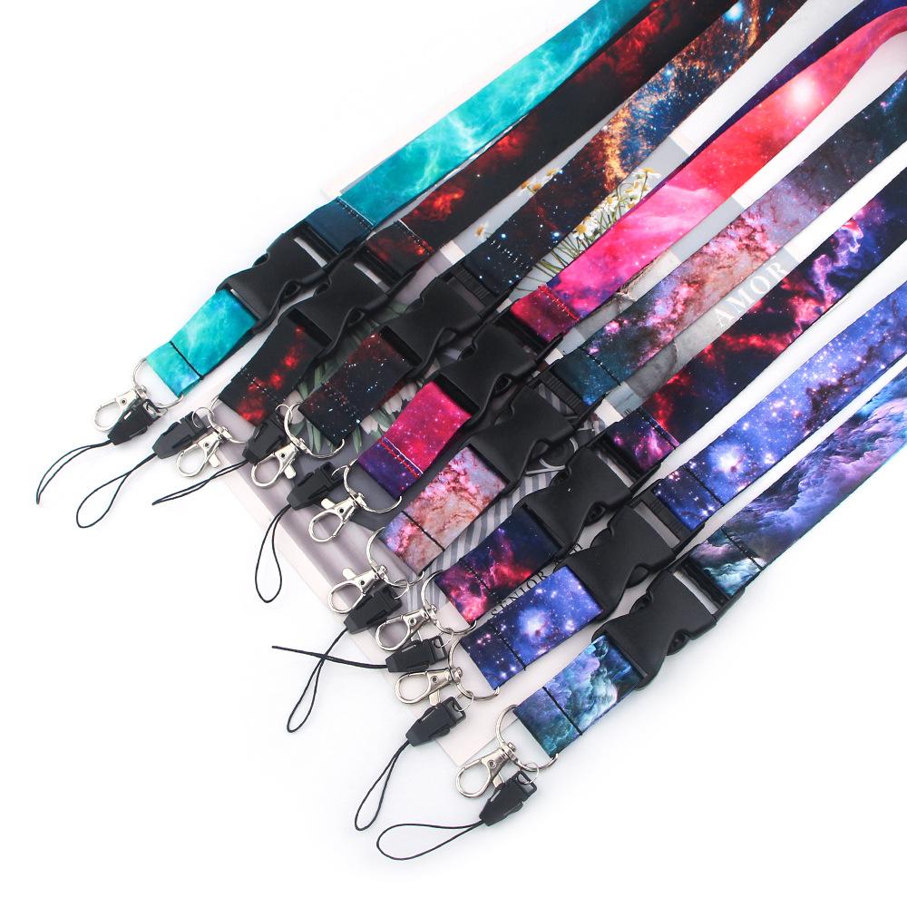 1PC Cartoon Sky Lanyard Neck Strap Rope For Mobile Cell Phone ID Card Holder Keychain Keyring Hang Rope Teens Gift
