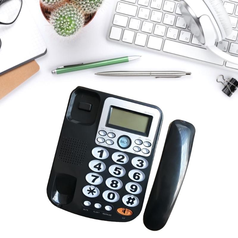 Desktop Landline for Seniors Large Buttons and Corded Phone with LCD Caller Display Speed Dial for Home Hotel and Office