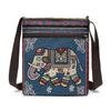 Retro Ethnic Style Shoulder Bag Canvas Embroidered Phone Crossbody Messenger Bag Travel Outdoor Casual Simple All-Mastch Women Small Bag