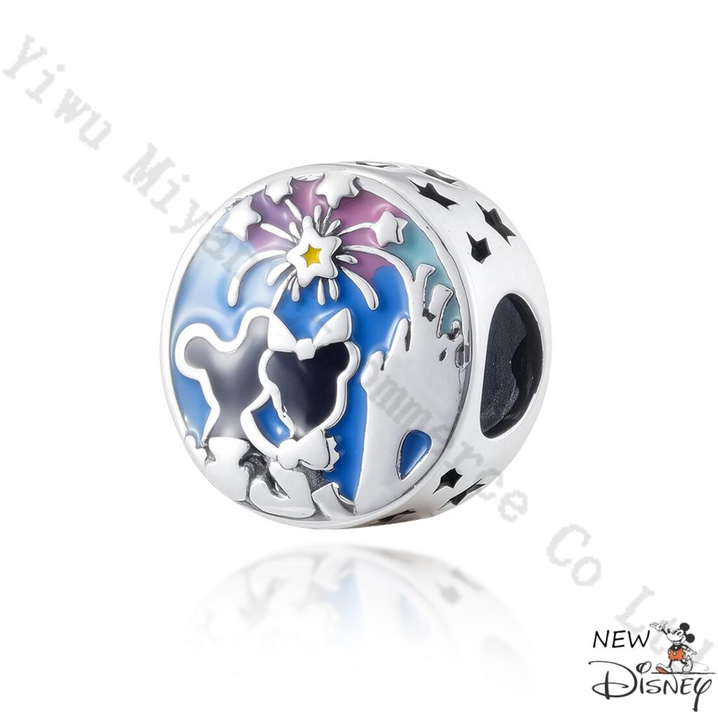 Silver 925 Disney Cartoon Charm Fit Original Bracelet Mickey Winnie Stitch Pooh Bead Pendant DIY Jewelry Making Accessories Gift