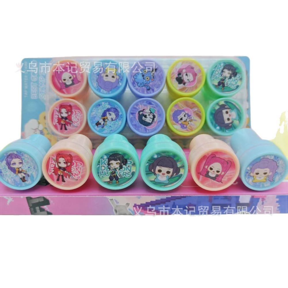 Durable 10Pcs Assorted Stamps for Kids Kpop Demon Hunters Rumi Zoey Mira Derpy Self-Ink Stamps with 10 Designs for Birthday Party Favor