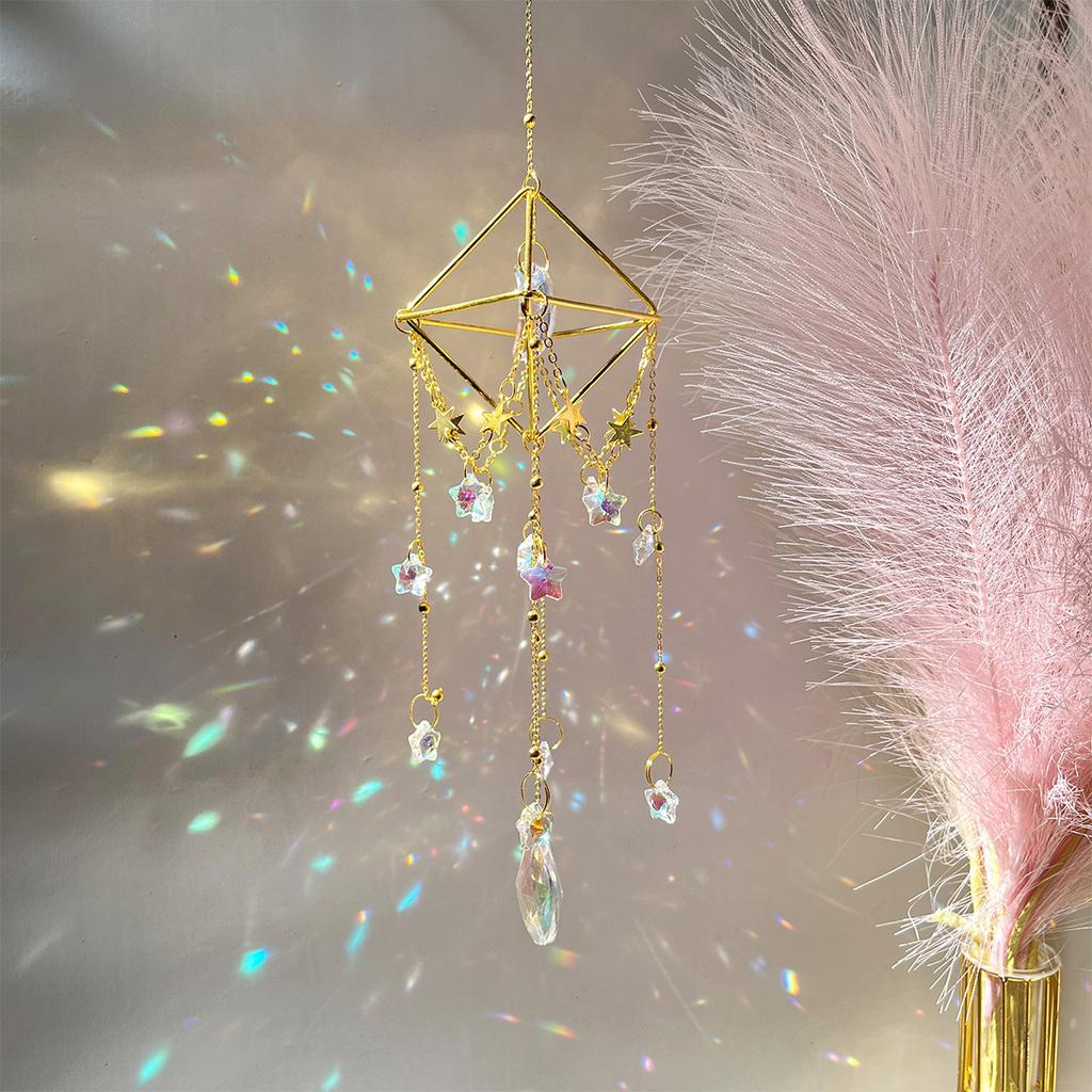 1Pc Crystal Hanging Light Catcher, Crystal Prism, Light Catcher, Light Catcher, Window and Garden Decoration