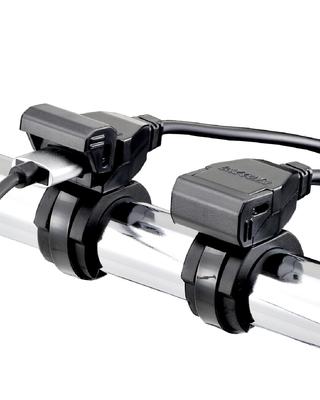 Daytona Motorcycle USB Power Compatible with Brake Switch Main Key 2 99503 Supply, USB-A, 24W, Waterproof, iPhone/Android, Connection, Link, Ports,