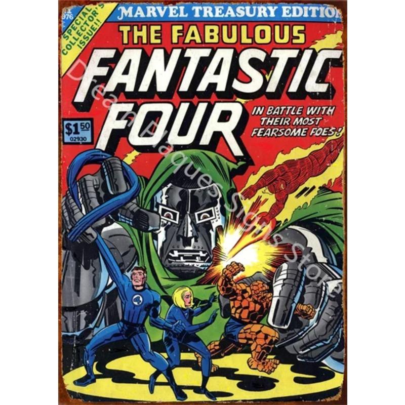 

Marvel Metal Wall Sign, Superhero Decor Plaque 15x30cm