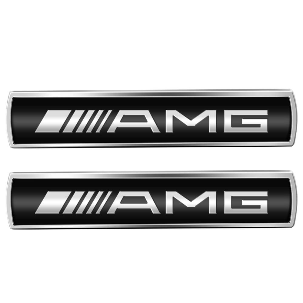 GLC GLB 2pcs 3D AMG Metal Car Emblem Seat Logo Clips Console Decoration Badge Stickers Emblem Accessories For Benz W212 W177 W2