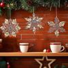 Transparent Christmas Tree Pendant Hanging Loop Snowflake Ornament  Holiday Party Decor