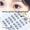 Mermaid Sectional False Eyelashes for Big Camera-Ready Eyes - Adhesive-Free, Stemless, Comfortable & Realistic for Newbies