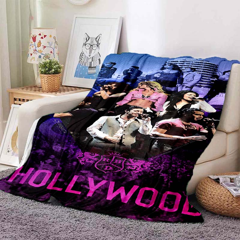New 3D Printed Flannel Blanket Featuring R-RBD band/K-POP Style, Perfect for Home Use, Sofa Beds, or As a Birthday Gift.