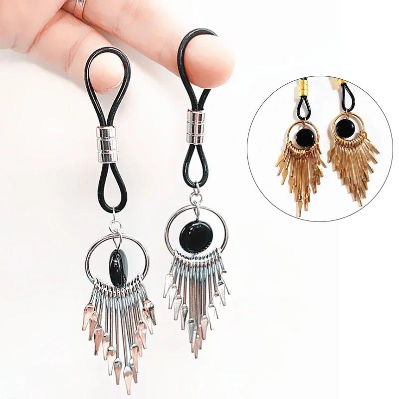Metal Nipple Clamps Chest Clitoris Stimulation SM Restraint Small Bell Breast Clips BDSM Sex Toys Women