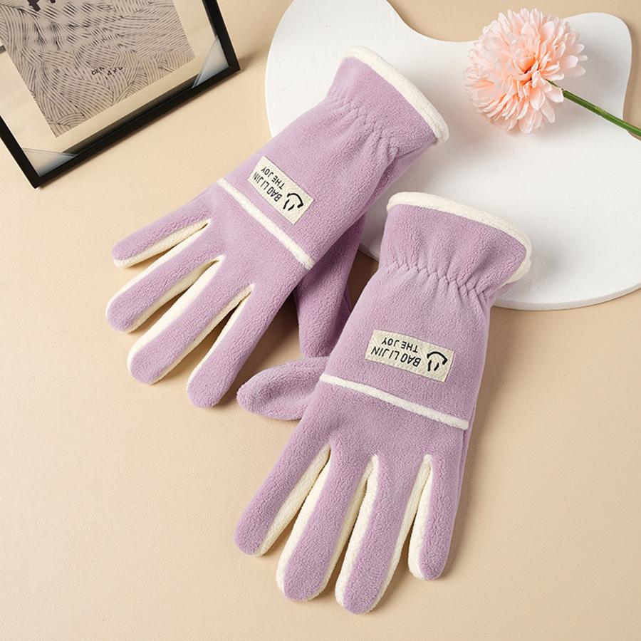 Riding Windproof Gloves for Women In Autumn and Winter, Warm Gloves with Touch Screen and Velvet Insulation for Outdoor Hiking,