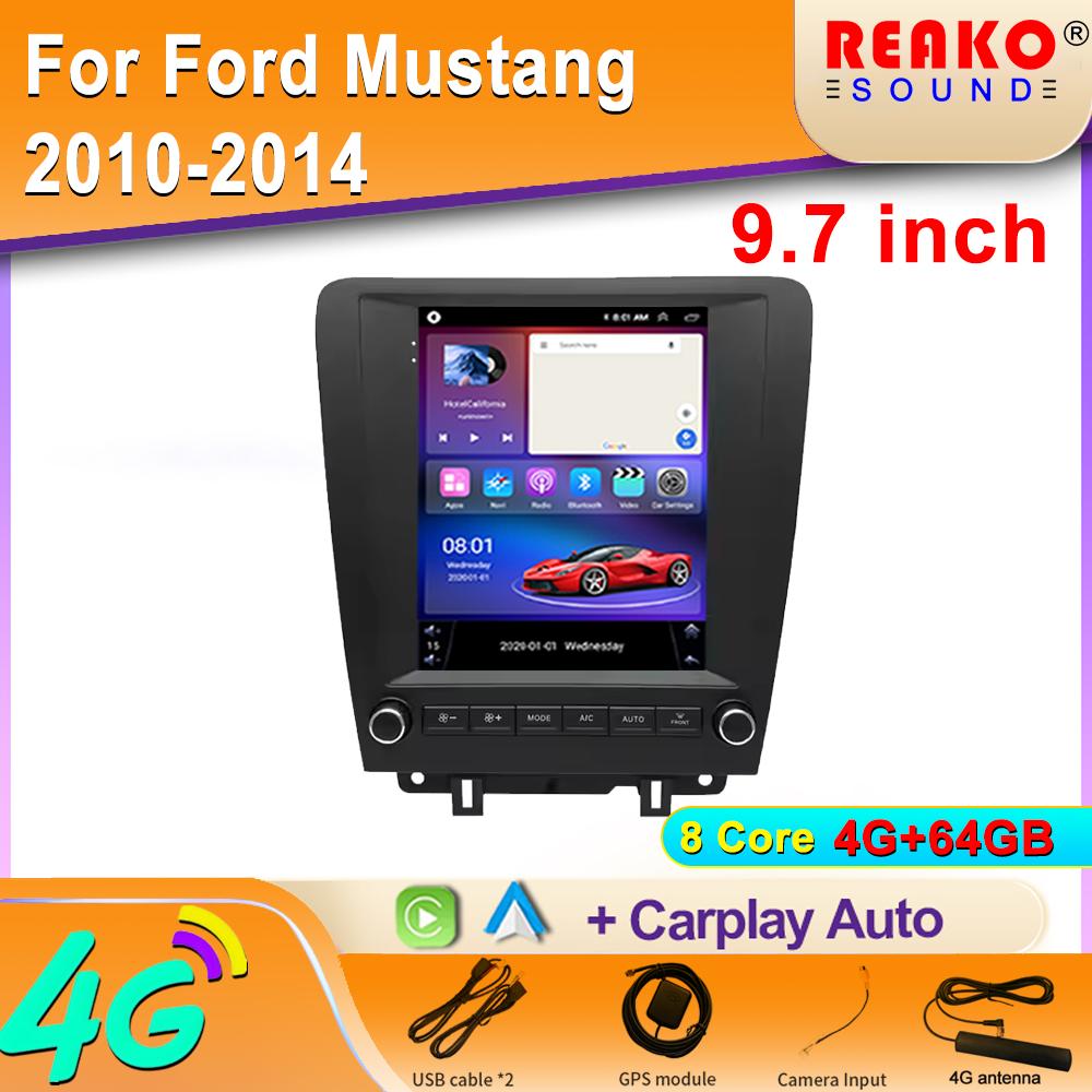 WIFI For Ford Mustang 2013-2014 Car Radio Android Auto Carplay GPS Navigation Multimedia Video Player IPS Screen  2din DVD
