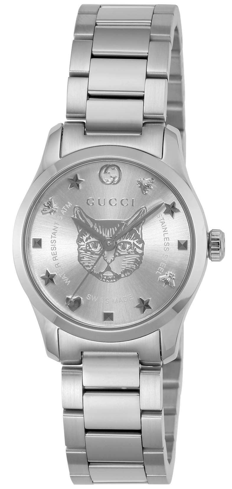 

Gucci YA126595 Silver Stainless Sapphire Quartz Swiss Made G-TIMELESS Women s Watch, Dial, Steel, Crystal, Movement, 27mm,