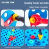 Electric Drill Dinosaur Assembly Toy Set for Kids - Educational Toolbox with Nuts & Bolts
