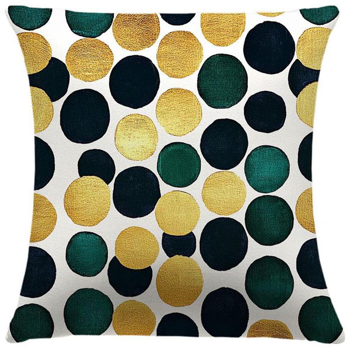 Home Decor Stylish Polka Dots Pattern Throw Pillow Covers Pattern Cushion Cover Suitable For Sofa Bedroom Car Pillow Cover