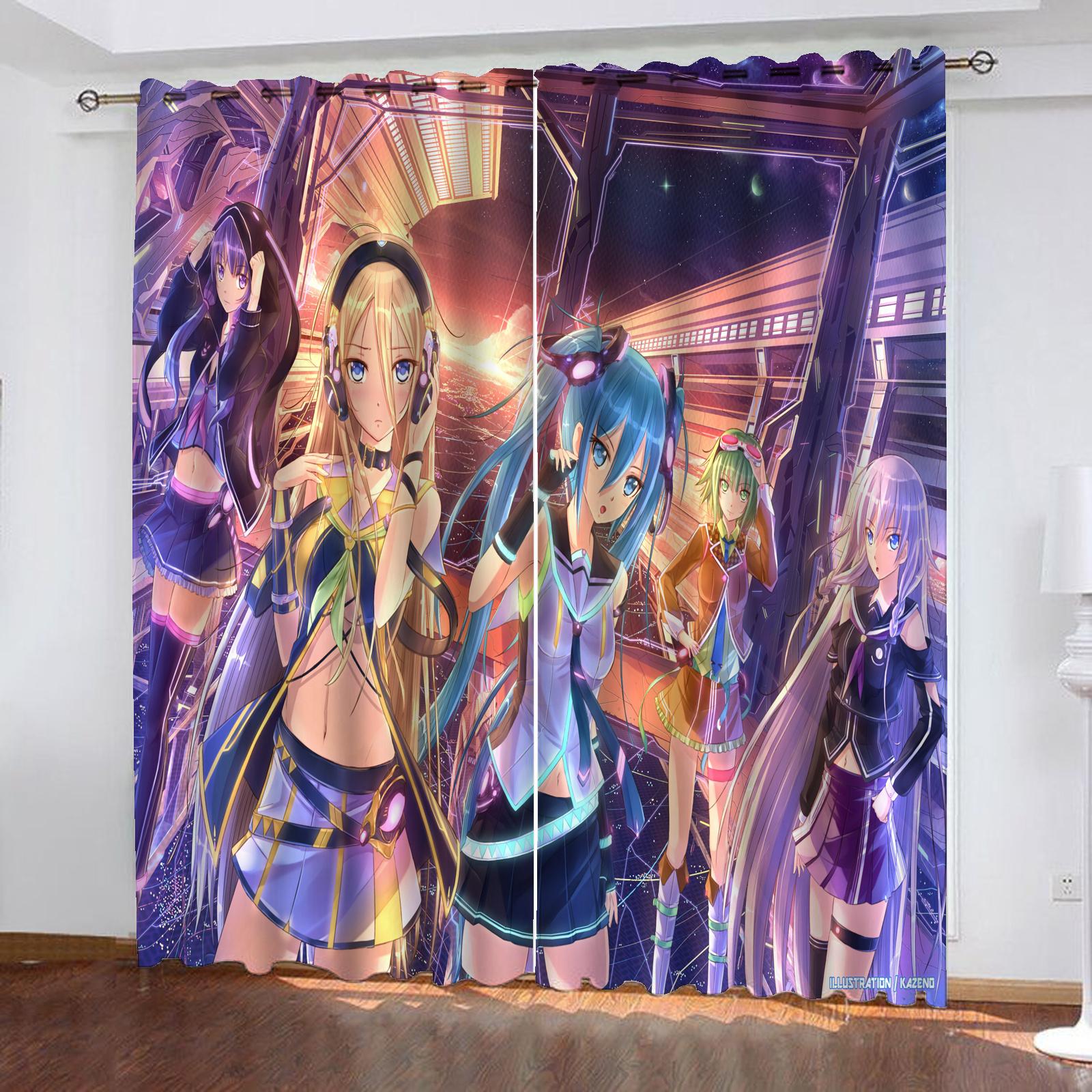 

Hatsune Miku пылезащитные шторы для балкона для гостиной спальни затемняющие шторы 100% полиэстер для дома 150x166