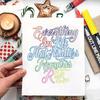 8-48Colors Metallic Color Outline Marker Pen Kawaii DIY Hand Account Graffiti Outline PenOffice Culture and Educational Supplies