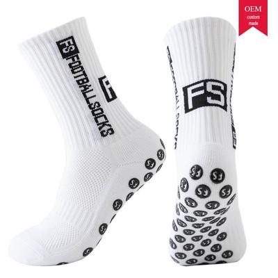 Men's Non-Slip Mid-Calf Football Socks with Rubber Soles - Personalized, High-Elastic, Breathable, Sweat-Wicking Sports Socks
