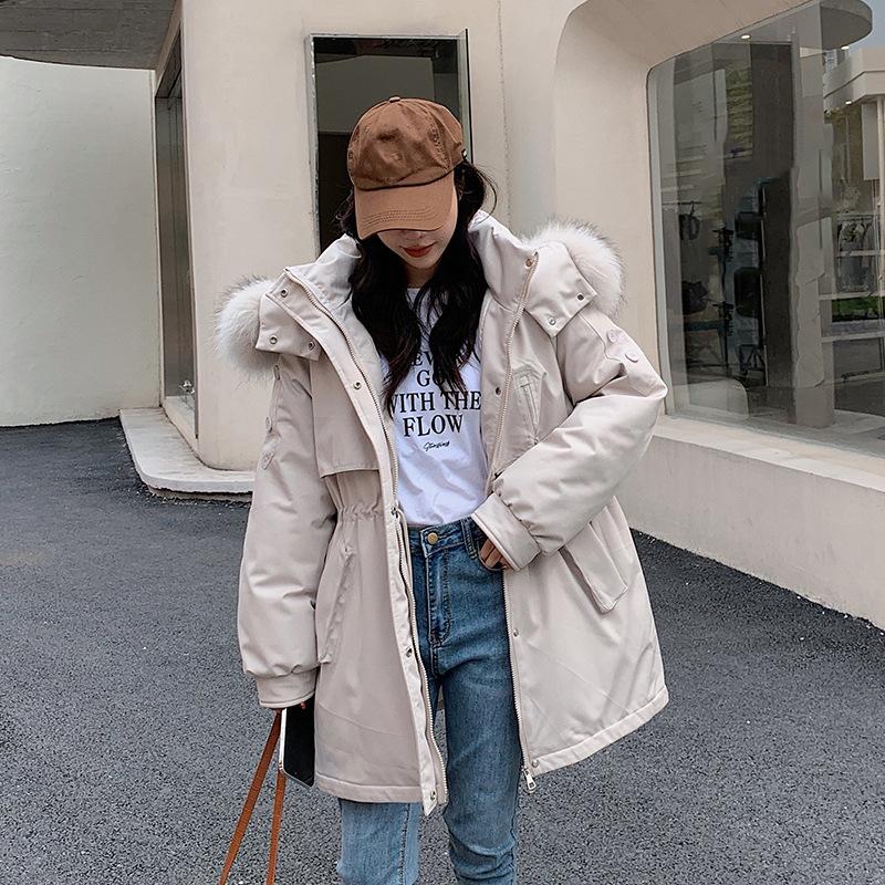 Autumn and Winter Plus Velvet Jacket Women's Loose Cotton Jacket Short Hooded Style Overcomes Casual Cotton Jacket