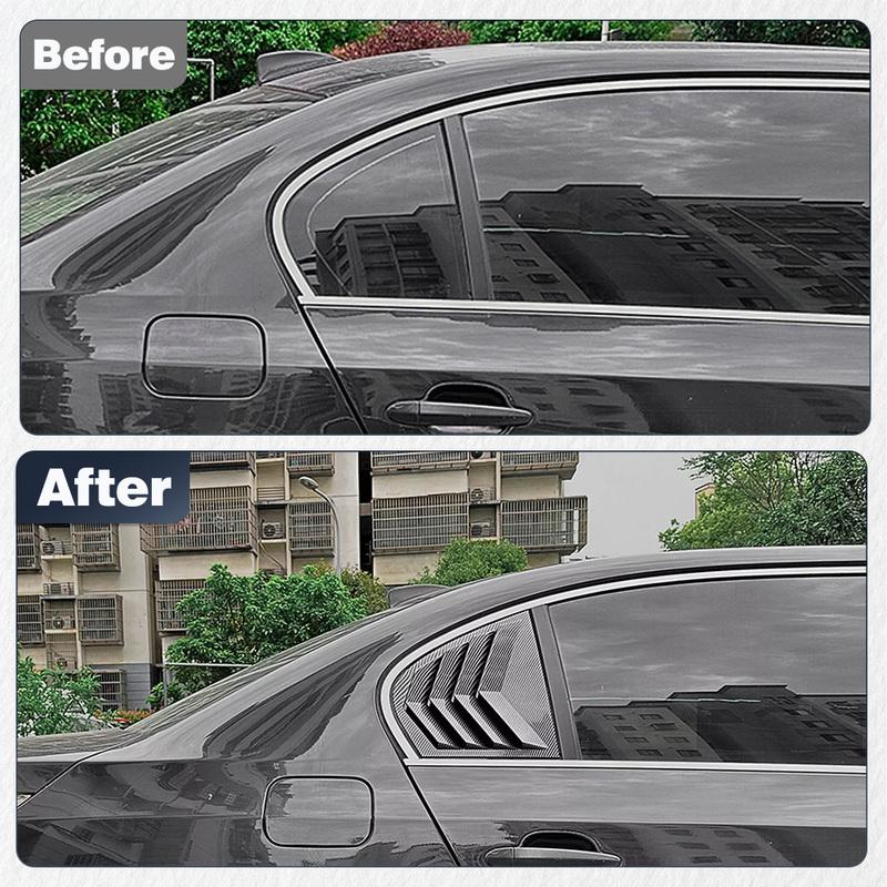 Pair Rear Side Window Trim Spoiler for BMW 5 Series E60 E61 2004 2006 2007 2008 2009 2010 Window Shutter Cover Louver Air Vents