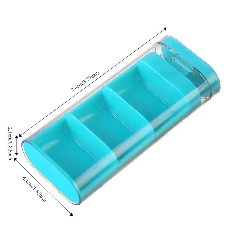 Mini Pill Organizer 3 Times A Day Portable Buckle Design Travel Tablet Holder for Vitamins Dispenser Small Pocket Medicines Case