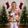 Women'S  Sweater Cute Fun Printing Sweater Fall And Winter Long Sleeve Knitted Sweater