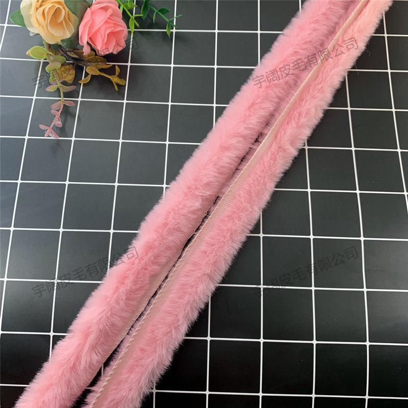 Handmade Imitation Otter Fur Trim for Hanfu Cloak and Apparel Accessories