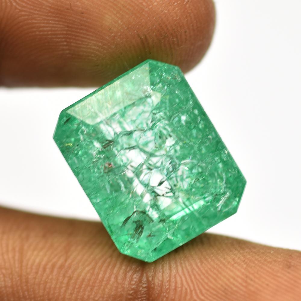 Natural Green Emerald Loose Gemstone Emerald Cut 27.90 ct 17x14 mm for Jewelry Making and Crafts