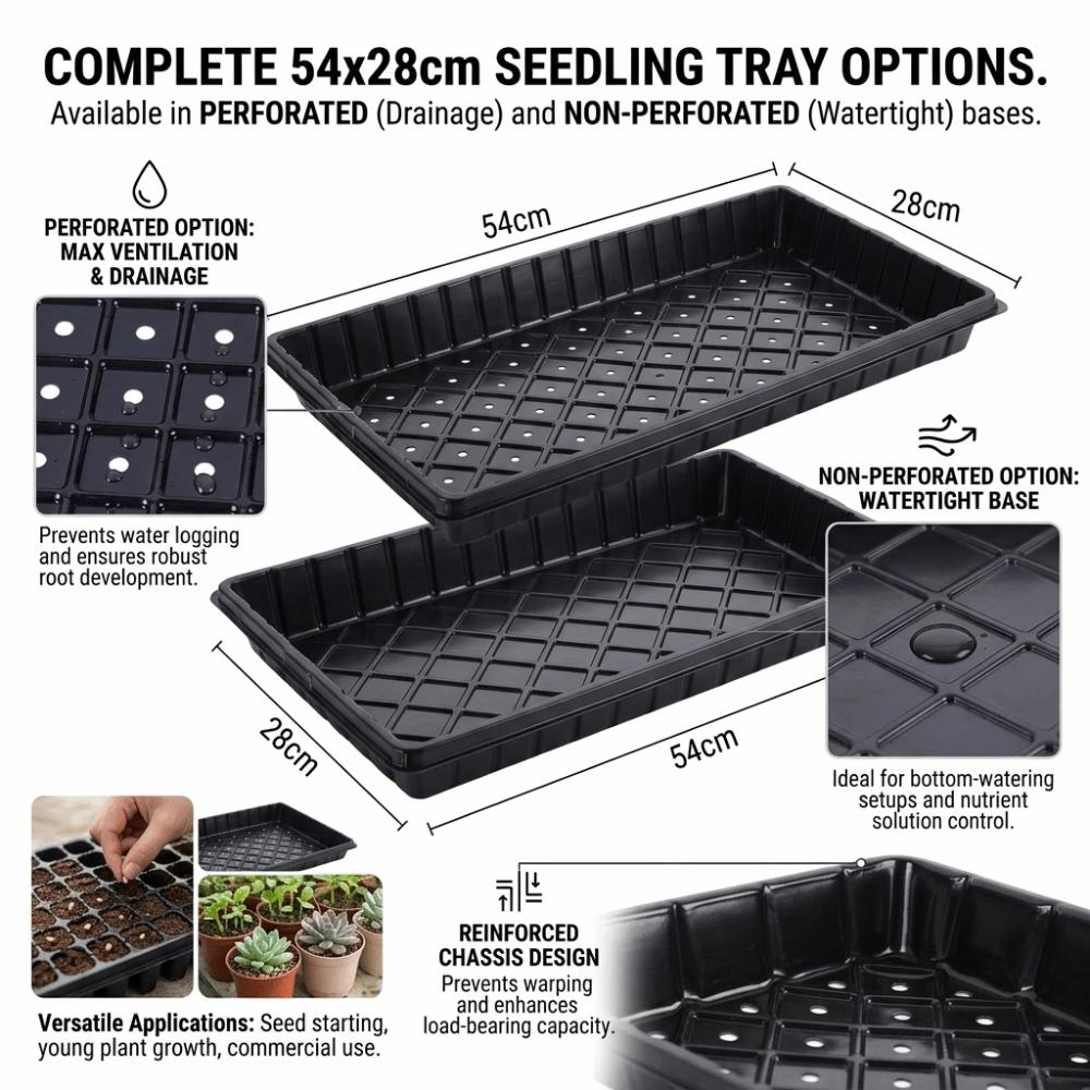 2pcs 54*28cm Seeding Nursery Tray Flower Plant Hydroponic Vegetable Tray Growing Plate Garden