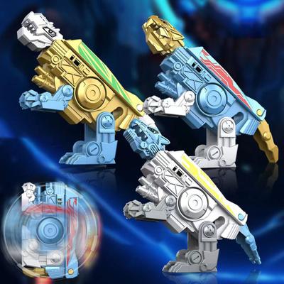 Deformation Animal Spinner Fidget Toy Portable Stress Relief Fingertip Mechanical Gyro Robot Wolf Dinosaur Leopard Spinning Top Toy Kids Birthday Gift