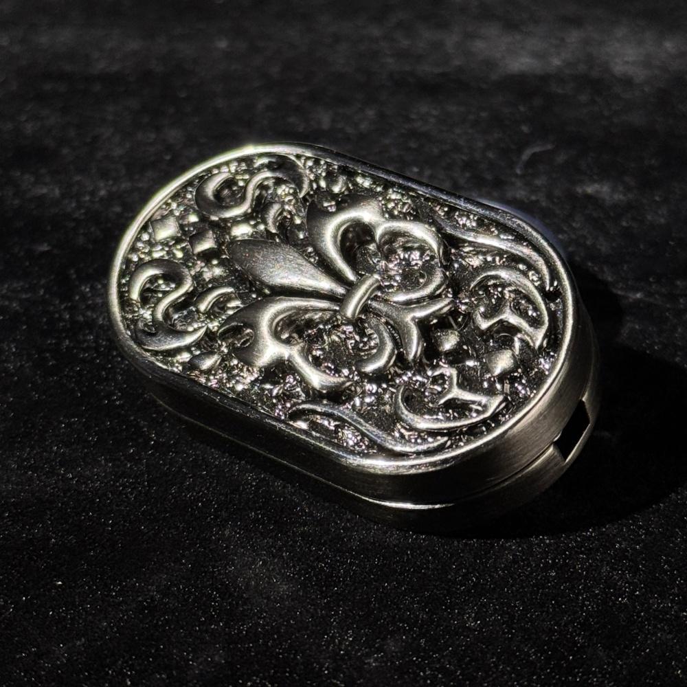 EDC Fidget Slider Push Card Metal Machine Toy Stress Relief Calm For  Adult Office Antistress Gadget Beautiful Patterns Textures