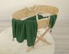 Muslin Baby Blanket with Tassels - Forest Green