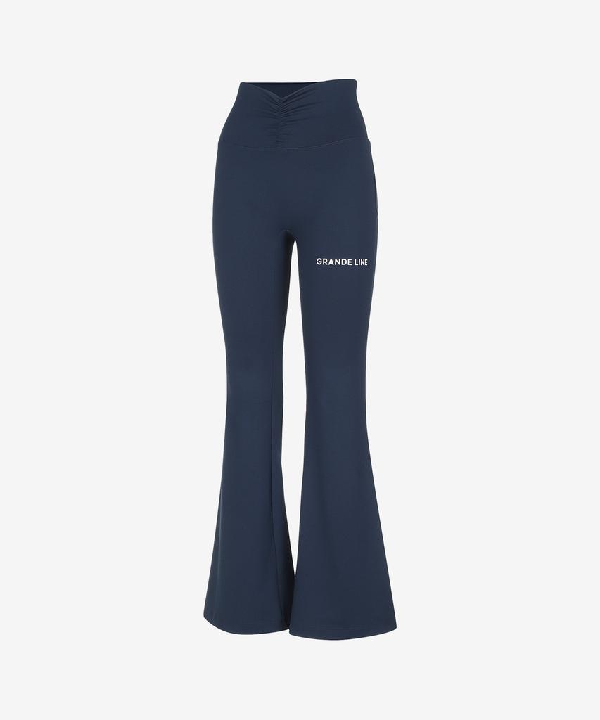 GRANDE LINE El-Touch Shirred Bootcut Pants