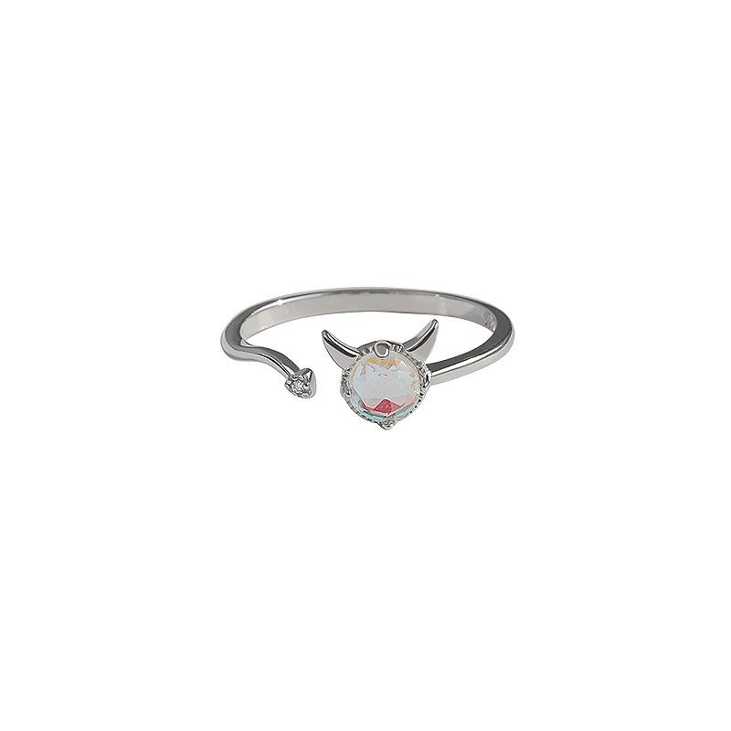 

Ring Trendy Devil With Zircon Stones Cute And Fresh Korean Version
