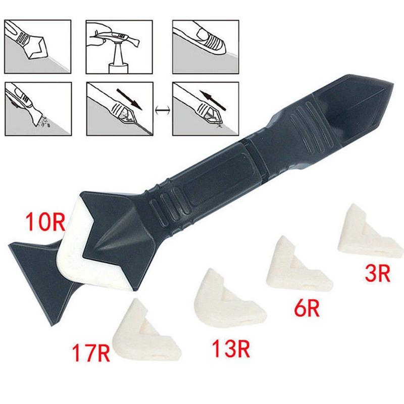 Versatile 3-in-1 Silicone Sealant Tool Kit Featuring Stylish Design And Organized Storage For Easy Use