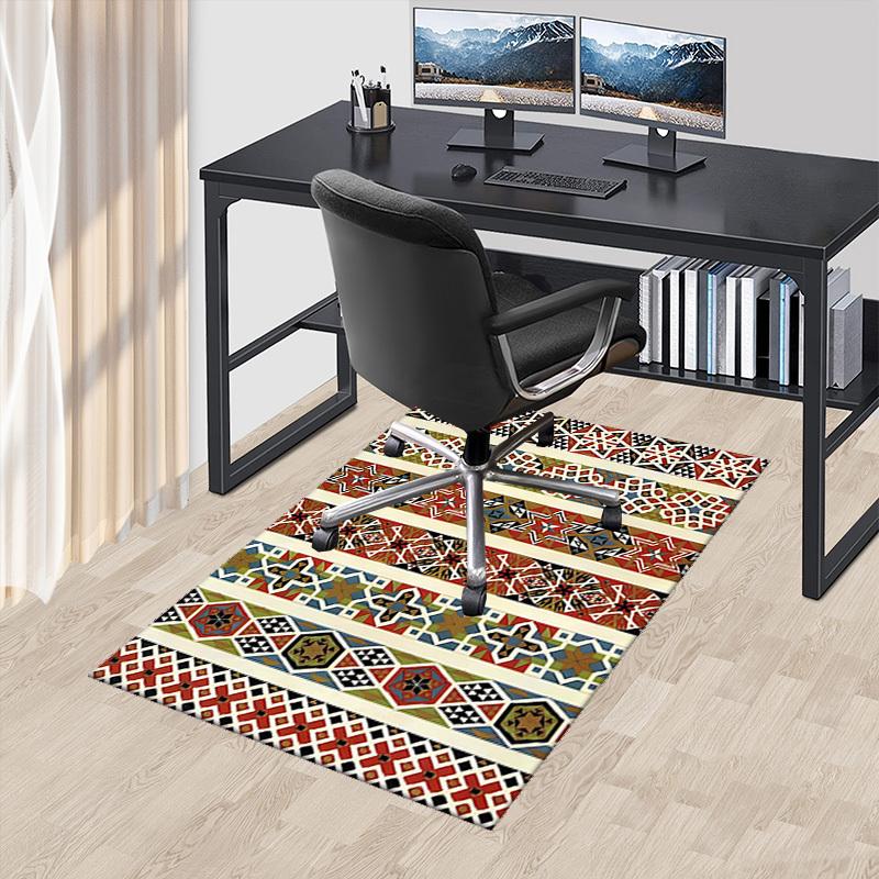 

1pc Arabesque Star Pattern Chair Mat - Festive Gift for Office, Home Decor, Living Room, Bedroom, Game Room - Non-Slip Carpet for Office Chair.P068 60cm by 90cm