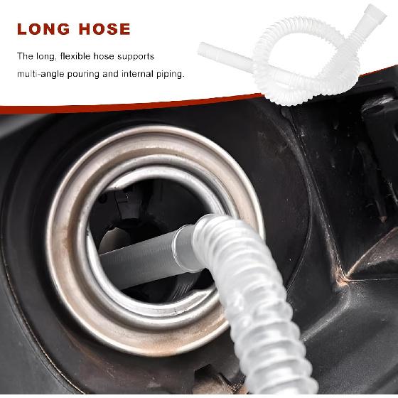 Plastic Fuel Funnel with Long Hose, Small Wide-Mouth Vehicle Engine Oil Gas Funnel, Flexible Automotive Funnels for Gas Fuel Gasoline Water Fluid