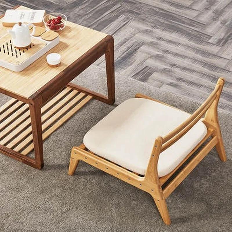 K-Star Meditation Cushion - Tatami Floor Chair with Backrest, Bamboo Furniture, Japanese Zaisu Style, Ideal for Living Room