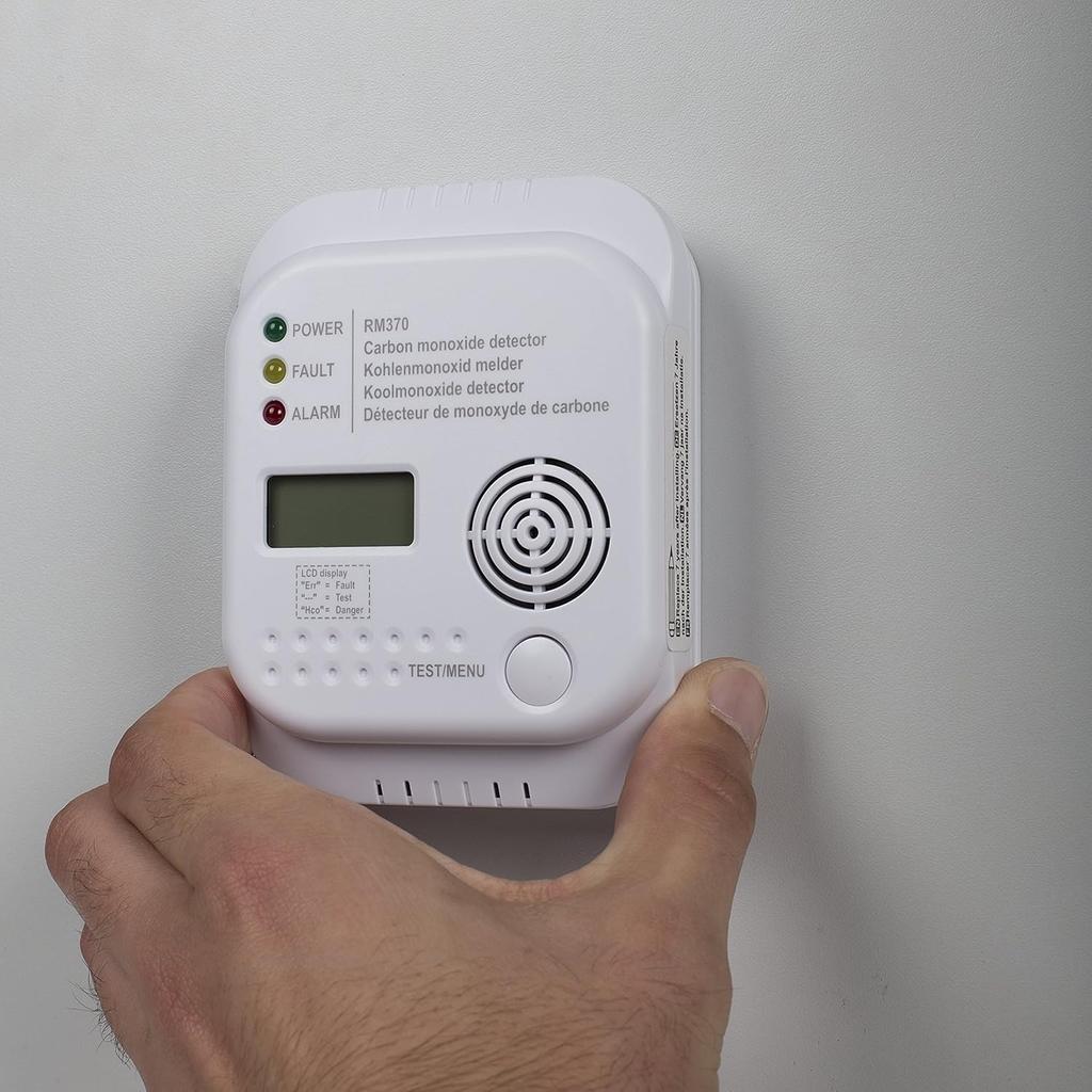 Carbon Monoxide Detector, Battery Powered, Gas Detector with Display and Temperature Gauge
