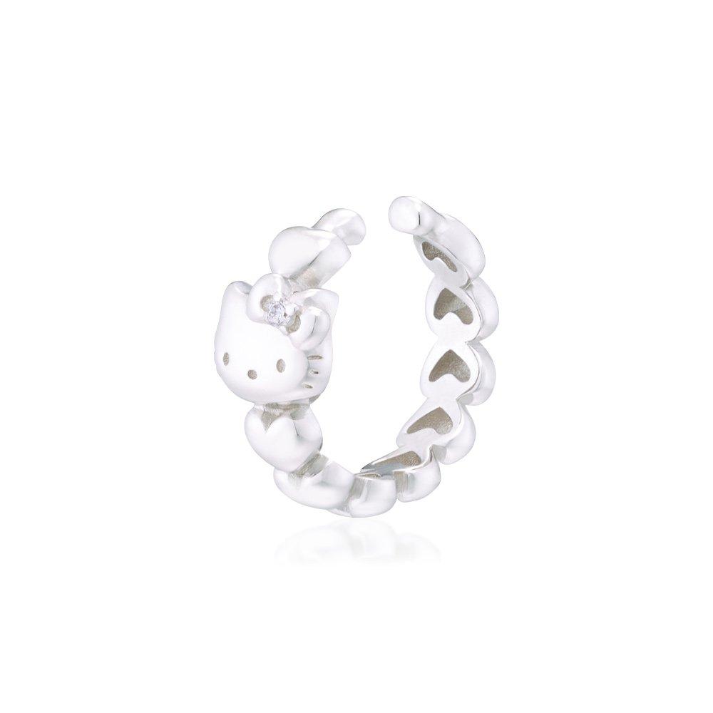 Sanrio Hello Kitty Jewelry New Heart Collection Silver Ear Cuff (Single Pair) Hlse363