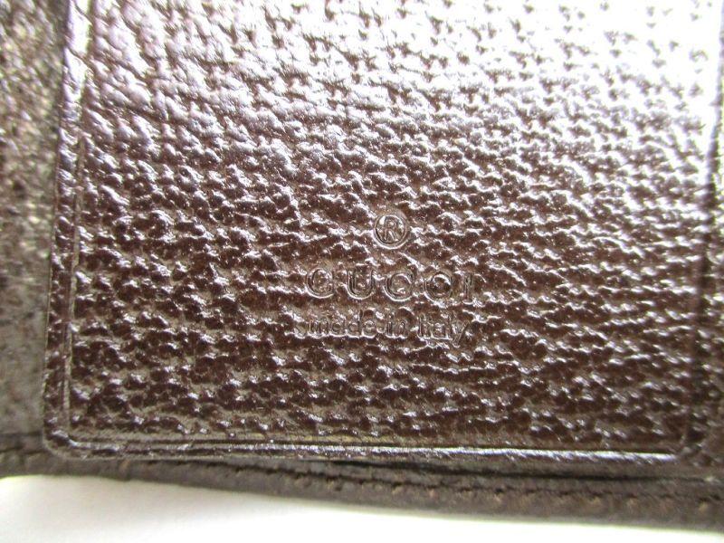 Autentické GUCCI GG hnědé plátno a kůže na klíče 6 obrázků #a006 renovované