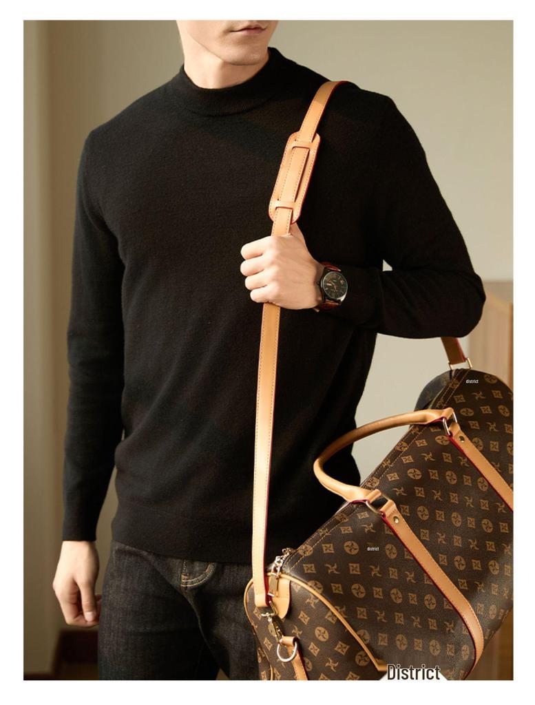 Men's Round Neck Knit Sweater: High-End Autumn Winter Style