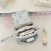 Print Cosmetic Pouch Snap Button Layered Storage Bag Toiletry Case Coin Purse Desk Organization
