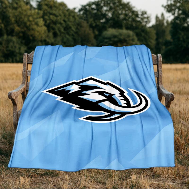 Mammoth Hockey Blanket Flannel Throw for Sofa, Indoor, Camping, Living Room, Office, Chair, And Bed Soft Birthday Gift