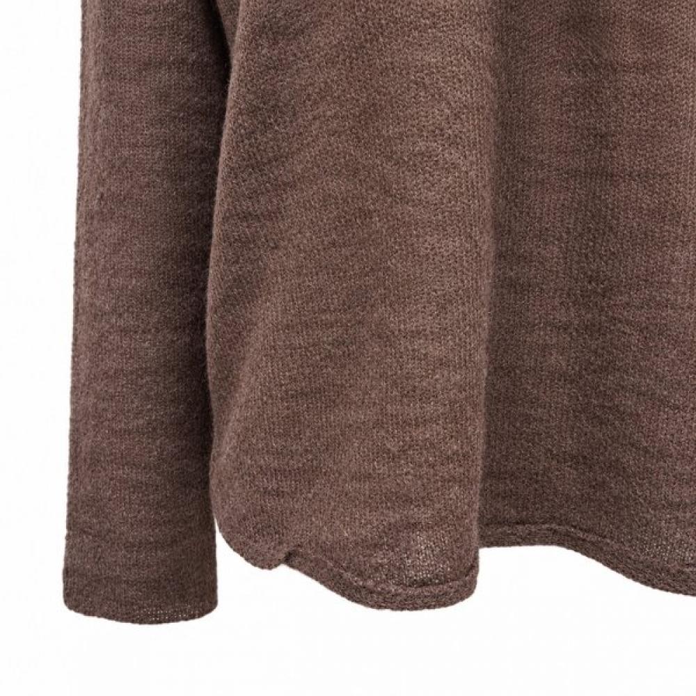 Ggpx New York Frill V Neck Ribbon Silhouette Knit Gq9kp015f
