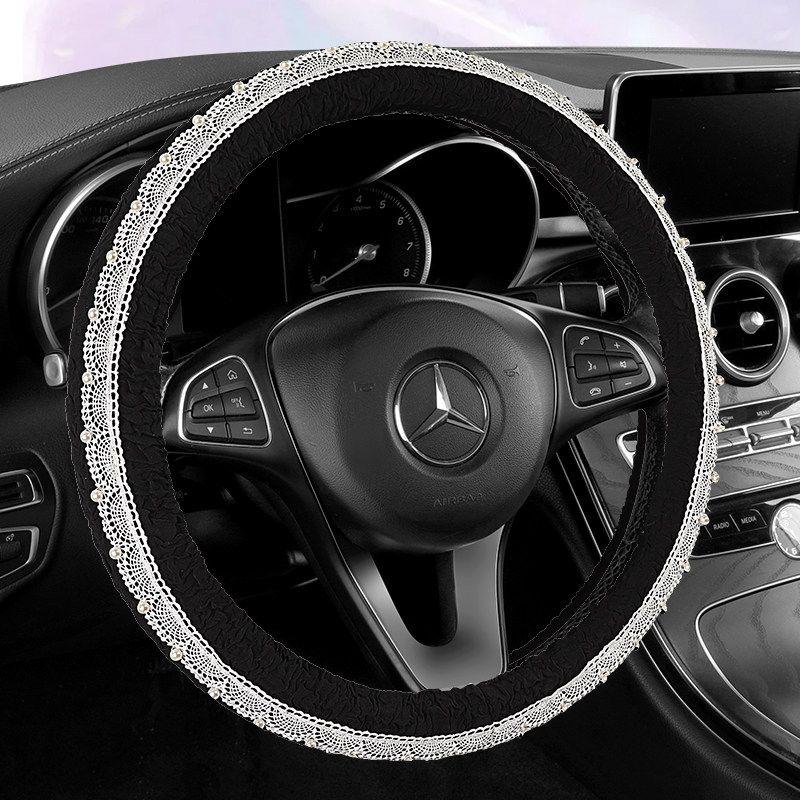 2025 New Model Pearl Lace Car Steering Wheel Cover, Universal for All Seasons