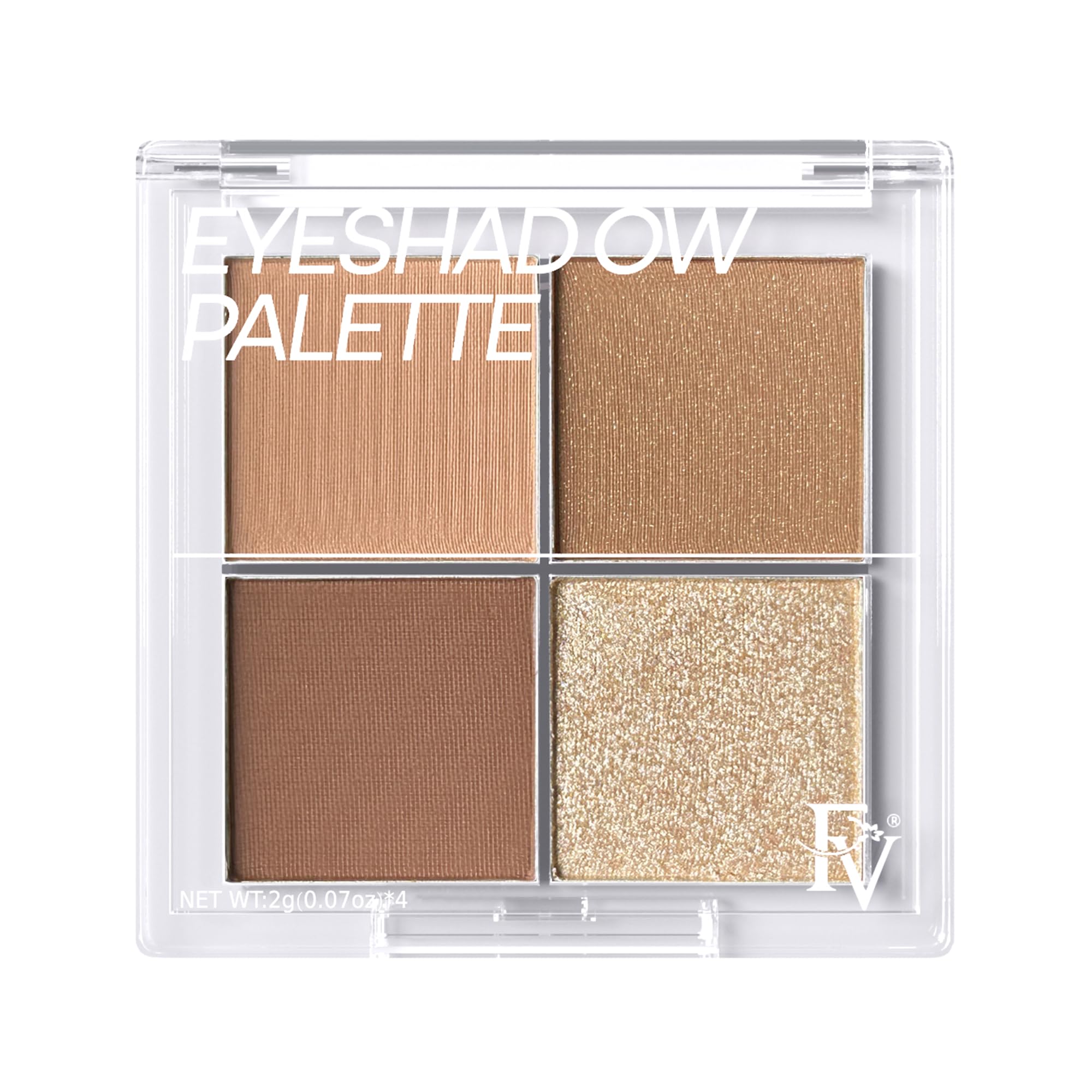 

FV Eyeshadow Brown Glitter Earth Color Palette, Natural, & Matte, 4-Shade Set, Under-Eye Makeup, Tone, Long-Lasting