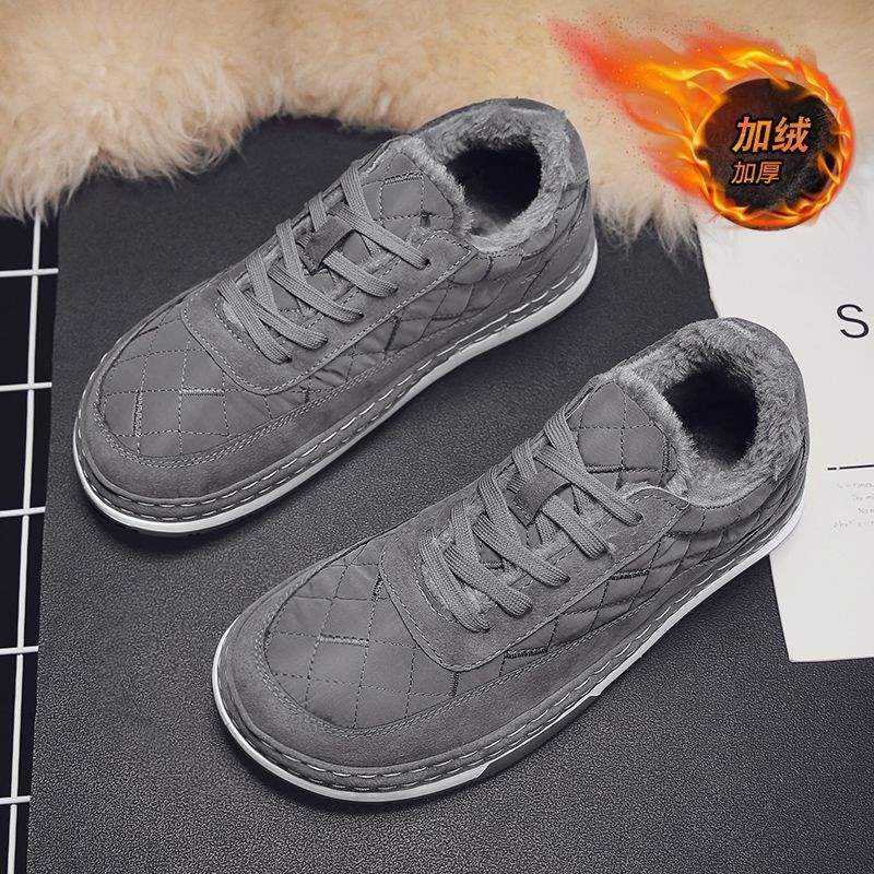 Four Seasons Fleece Men s Cotton Shoes Northeast Four Seasons Warm Snow Boots Men s Outdoor Non-slip Lightweight Down Bread Shoes 39