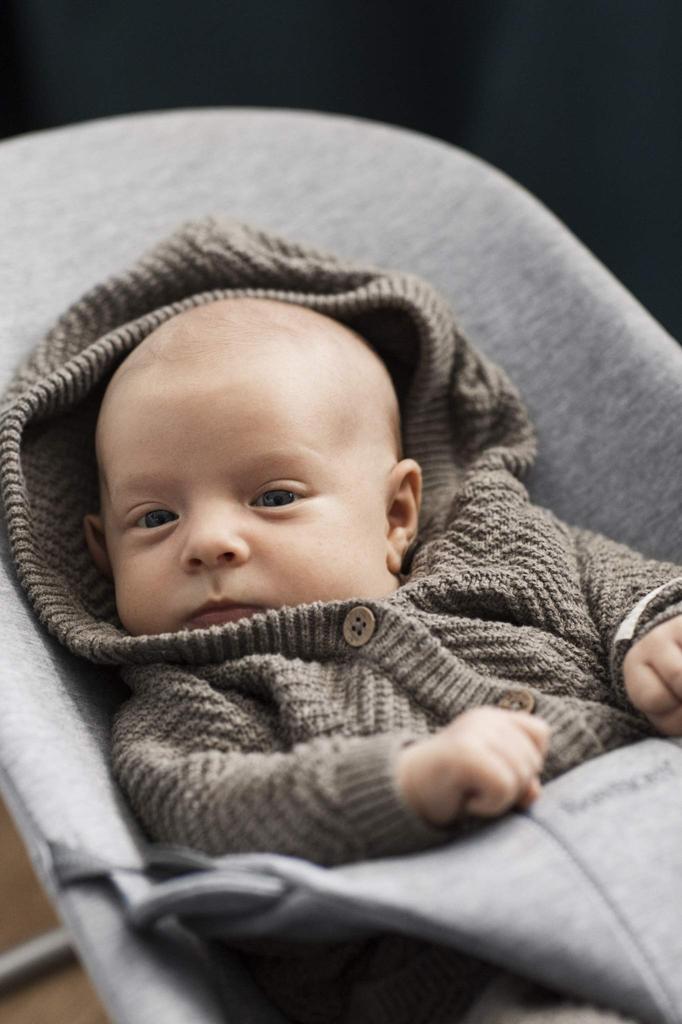 BabyBjorn Bliss 3D Jersey Light for Babies 1 Month and Up Japanese Product Bouncer, Gray, (Authentic Guarantee)