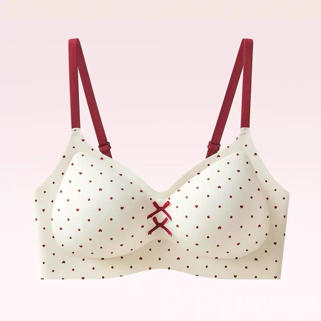 Pure Desire, Small Floral Seamless Underwear, Pull and Gather, Jelly Provisions, Bra, Comfortable and Breathable, Small Chest, Large Anti-sagging